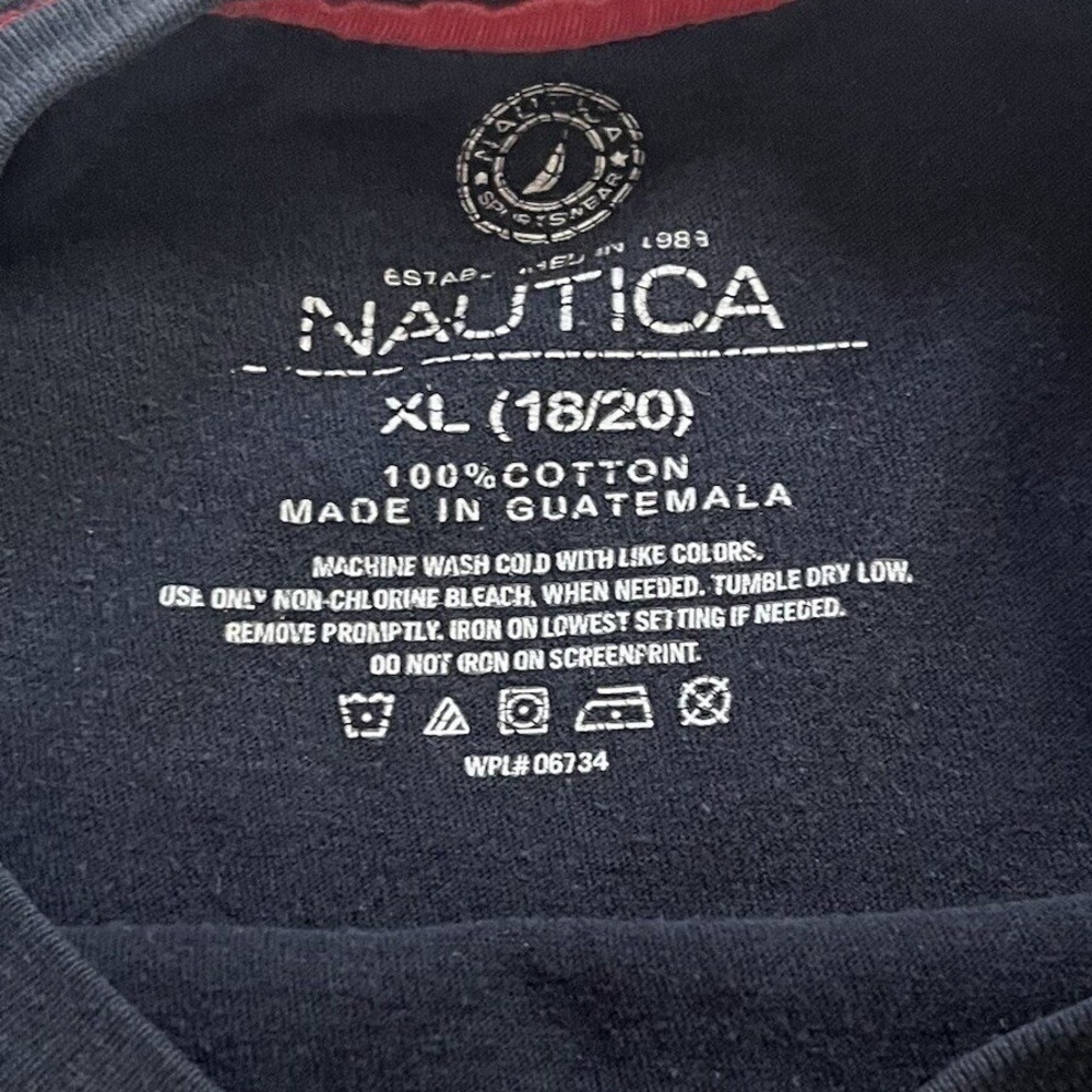 Náutica Women t shirt juniors Size XL (18/20) Gray Print short sleeve crew neck - Picture 4 of 6